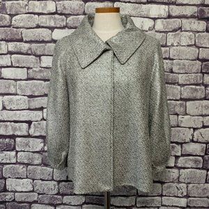 Lafayette 148 Gray & Silver Jacket Size 14